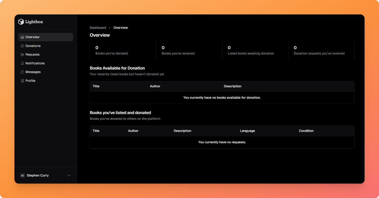 Picture of the segment appliction dashboard